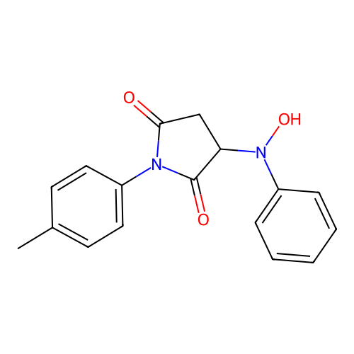 3-[Hydroxy(phenyl)amino]-1-(4-methylphenyl)pyrrolidine-2,5-dione structure