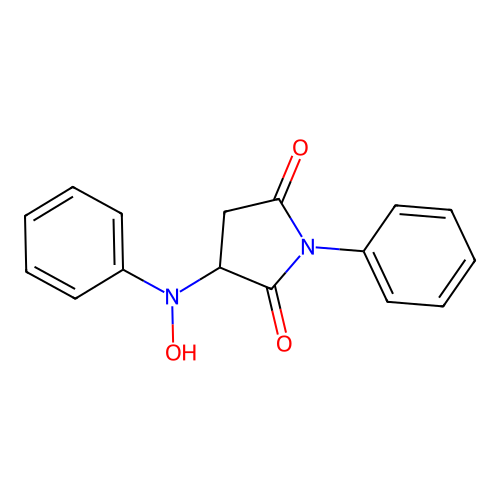 3-(Hydroxy(phenyl)amino)-1-phenylpyrrolidine-2,5-dione structure