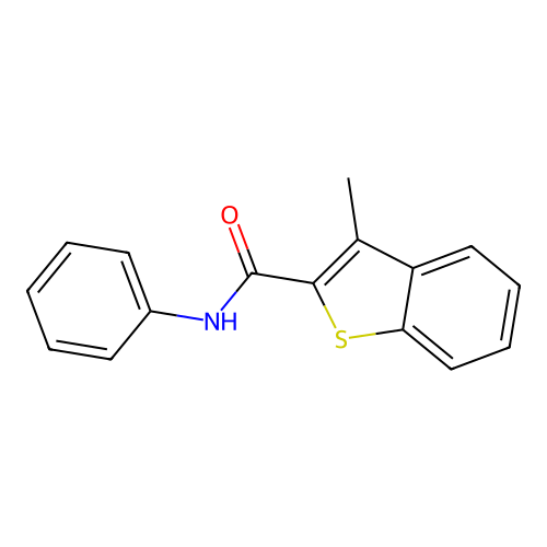 3-methyl-N-phenyl-1-benzothiophene-2-carboxamide structure