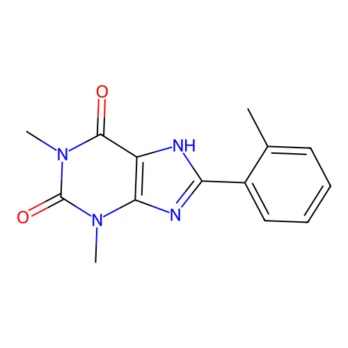 1,3-Dimethyl-8-o-tolyl-3,7-dihydro-purine-2,6-dione structure