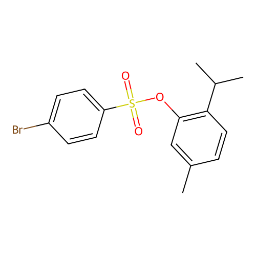 5-Methyl-2-(propan-2-yl)phenyl 4-bromobenzene-1-sulfonate structure
