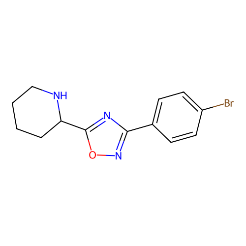 3-(4-Bromophenyl)-5-(piperidin-2-YL)-1,2,4-oxadiazole structure