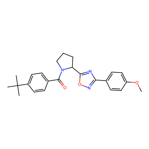 5-[1-(4-Tert-butylbenzoyl)pyrrolidin-2-yl]-3-(4-methoxyphenyl)-1,2,4-oxadiazole structure