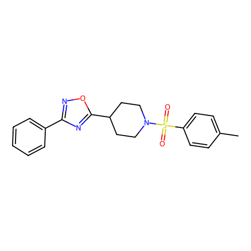 3-Phenyl-5-(1-tosylpiperidin-4-yl)-1,2,4-oxadiazole structure