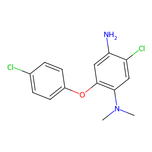 2-Chloro-5-(4-chlorophenoxy)-4-dimethylaminoaniline structure