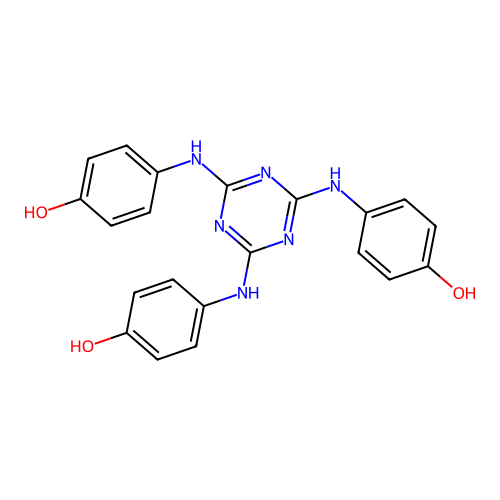 p,p',p''-(1,3,5-Triazine-2,4,6-triyltriimino)trisphenol structure