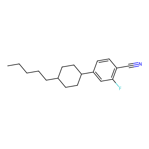 2-Fluoro-4-(4-pentylcyclohexyl)benzonitrile structure