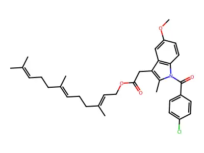 吲哚美辛法呢酯 structure