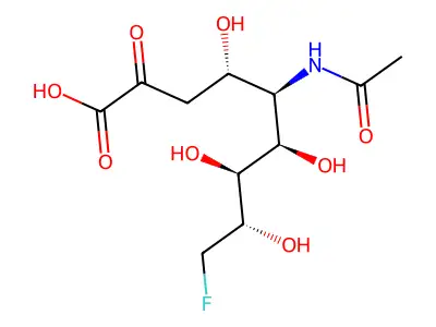 N-乙酰-9-脱氧-9-氟神经氨酸 structure
