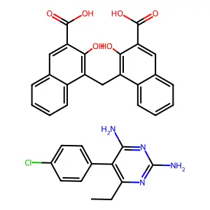 Pyrimethamine pamoate structure