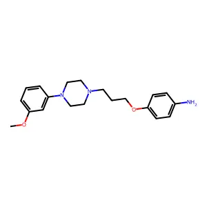 Benzenamine, 4-(3-(4-(3-methoxyphenyl)-1-piperazinyl)propoxy)- structure