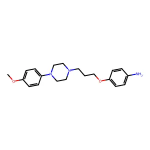 Benzenamine, 4-(3-(4-(4-methoxyphenyl)-1-piperazinyl)propoxy)- structure