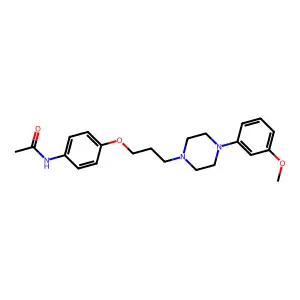 Acetamide, N-(4-(3-(4-(3-methoxyphenyl)-1-piperazinyl)propoxy)phenyl)- structure