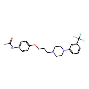 Acetamide, N-(4-(3-(4-(3-(trifluoromethyl)phenyl)-1-piperazinyl)propoxy)phenyl)- structure