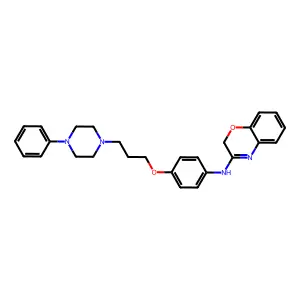 2H-1,4-Benzoxazin-3-amine, N-(4-(3-(4-phenyl-1-piperazinyl)propoxy)phenyl)- structure