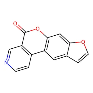 5H-Furo(3',2':6,7)(1)benzopyrano(3,4-c)pyridin-5-one structure