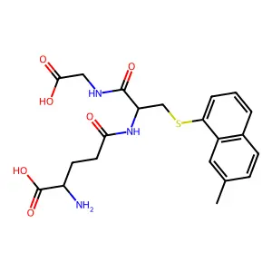 Glycine, N-(N-L-gamma-glutamyl-S-(7-methyl-1-naphthalenyl)-L-cysteinyl)- structure