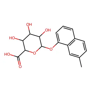 beta-D-Glucopyranuronic acid, 7-methyl-1-naphthalenyl- structure