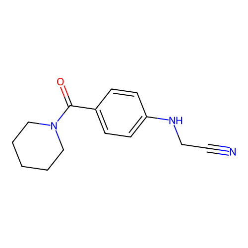 {[4-(Piperidin-1-ylcarbonyl)phenyl]amino}acetonitrile structure