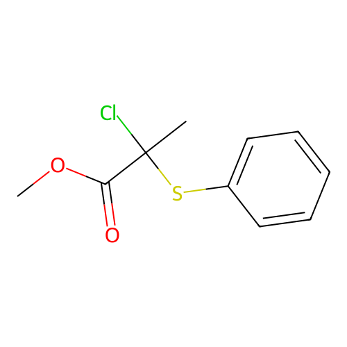 Methyl 2-chloro-2-phenylsulfanylpropanoate structure