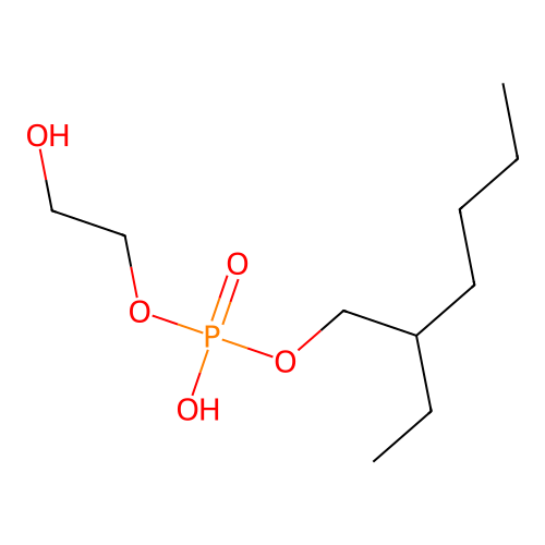 2-Ethylhexyl 2-hydroxyethyl hydrogen phosphate structure