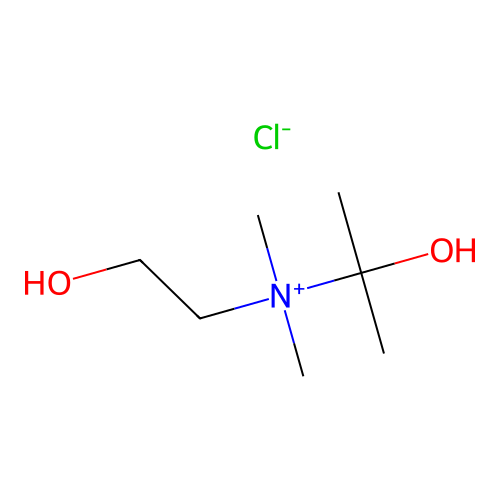 (2-Hydroxyethyl)(1-hydroxy-1-methylethyl)dimethylammonium chloride structure