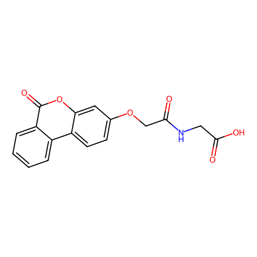 2-(2-((6-oxo-6H-benzo[c]chromen-3-yl)oxy)acetamido)acetic acid structure