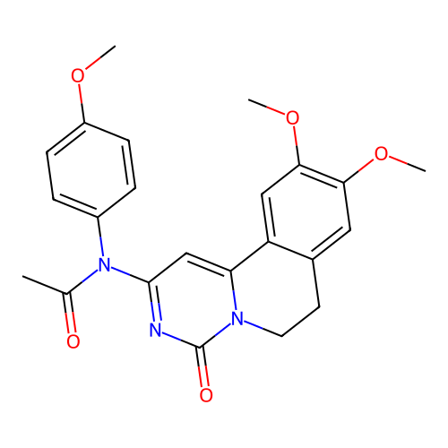N-(9,10-dimethoxy-4-oxo-6,7-dihydro-4H-pyrimido[6,1-a]isoquinolin-2-yl)-N-(4-methoxyphenyl)acetamide structure