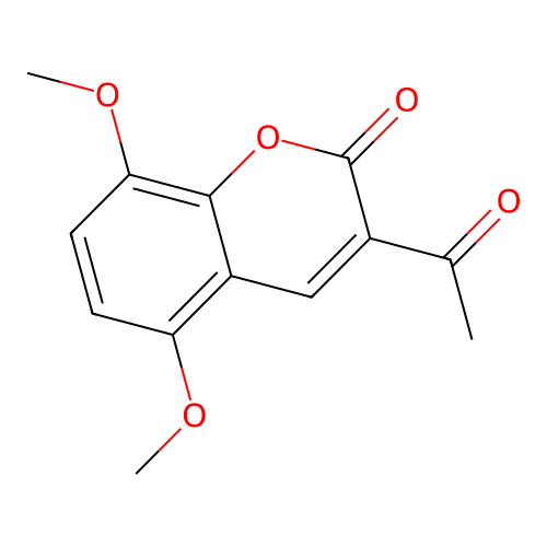 3-acetyl-5,8-dimethoxy-2H-chromen-2-one structure