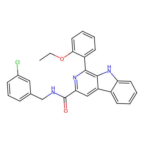 N-(3-chlorobenzyl)-1-(2-ethoxyphenyl)-9H-beta-carboline-3-carboxamide structure