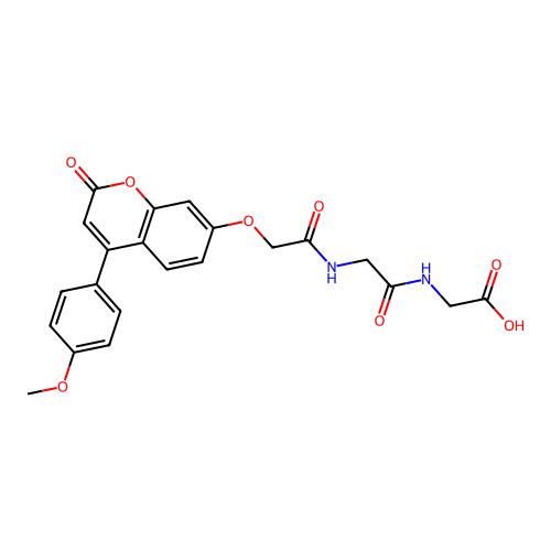 N-({[4-(4-methoxyphenyl)-2-oxo-2H-chromen-7-yl]oxy}acetyl)glycylglycine structure