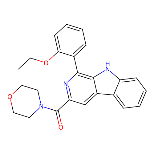 [1-(2-ethoxyphenyl)-9H-beta-carbolin-3-yl](morpholin-4-yl)methanone structure