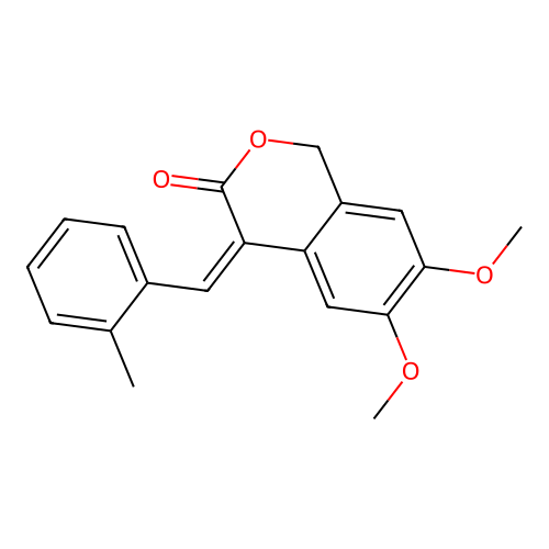 (Z)-6,7-dimethoxy-4-(2-methylbenzylidene)isochroman-3-one structure