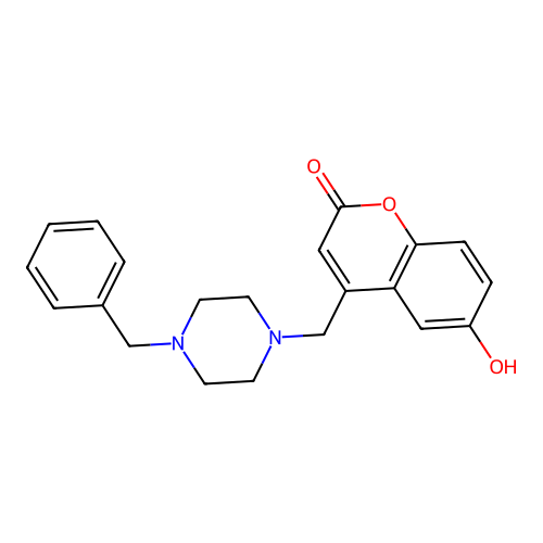 4-[(4-Benzylpiperazin-1-yl)methyl]-6-hydroxychromen-2-one structure