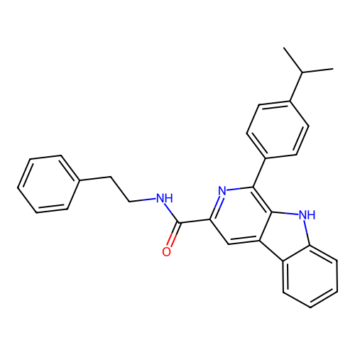 1-(4-isopropylphenyl)-N-phenethyl-9H-pyrido[3,4-b]indole-3-carboxamide structure