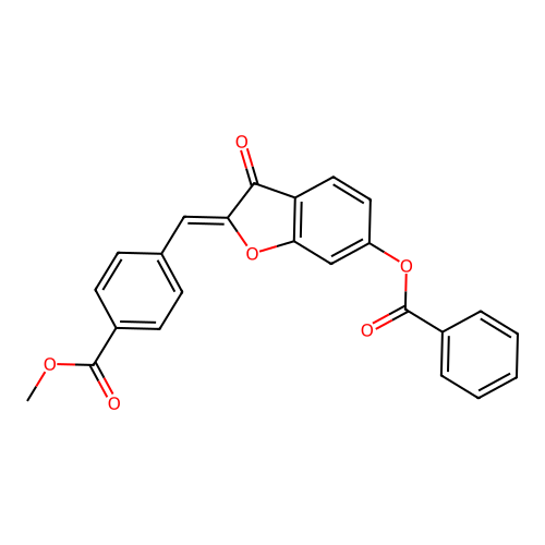 (Z)-methyl 4-((6-(benzoyloxy)-3-oxobenzofuran-2(3H)-ylidene)methyl)benzoate structure
