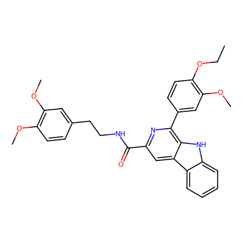 N-(3,4-dimethoxyphenethyl)-1-(4-ethoxy-3-methoxyphenyl)-9H-pyrido[3,4-b]indole-3-carboxamide structure