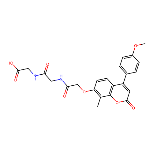 2-(2-(2-((4-(4-methoxyphenyl)-8-methyl-2-oxo-2H-chromen-7-yl)oxy)acetamido)acetamido)acetic acid structure
