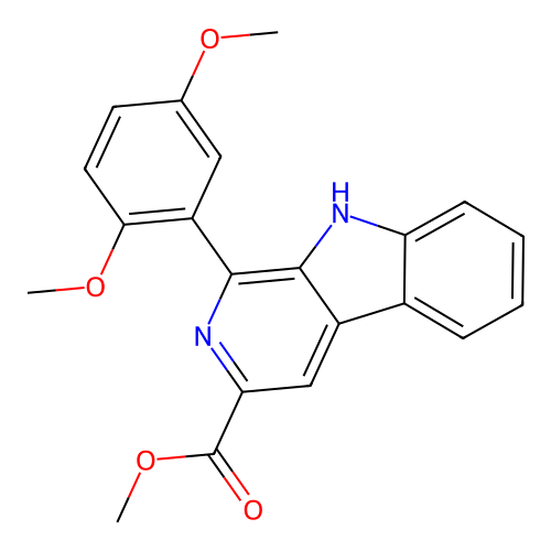 methyl 1-(2,5-dimethoxyphenyl)-9H-pyrido[3,4-b]indole-3-carboxylate structure
