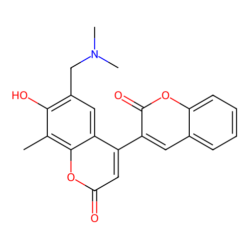 6'-((dimethylamino)methyl)-7'-hydroxy-8'-methyl-2H,2'H-[3,4'-bichromene]-2,2'-dione structure