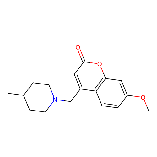 7-Methoxy-4-[(4-methylpiperidin-1-yl)methyl]chromen-2-one structure