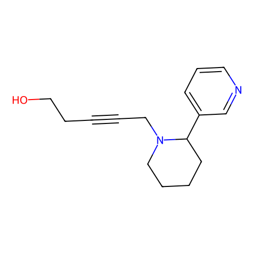 3-Pentyn-1-ol, 5-[2-(3-pyridinyl)-1-piperidinyl]- structure