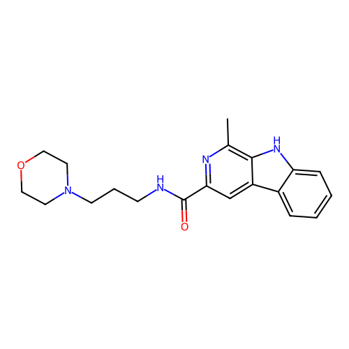 1-methyl-N-(3-morpholinopropyl)-9H-pyrido[3,4-b]indole-3-carboxamide structure