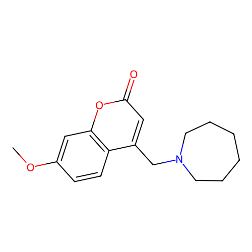 4-(Azepan-1-ylmethyl)-7-methoxychromen-2-one structure