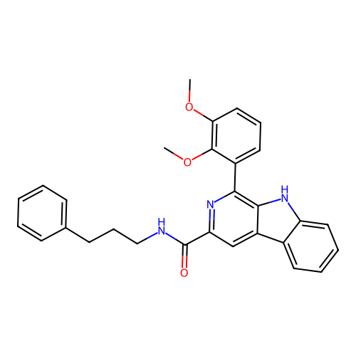 1-(2,3-dimethoxyphenyl)-N-(3-phenylpropyl)-9H-pyrido[3,4-b]indole-3-carboxamide structure