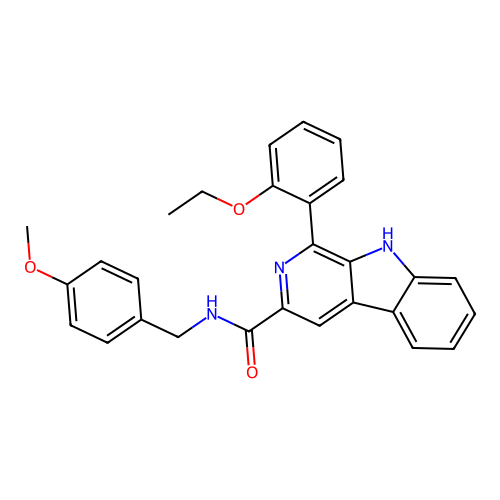 1-(2-ethoxyphenyl)-N-(4-methoxybenzyl)-9H-beta-carboline-3-carboxamide structure