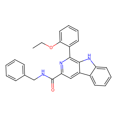 N-benzyl-1-(2-ethoxyphenyl)-9H-pyrido[3,4-b]indole-3-carboxamide structure