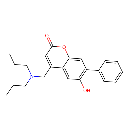 4-[(Dipropylamino)methyl]-6-hydroxy-7-phenylchromen-2-one structure