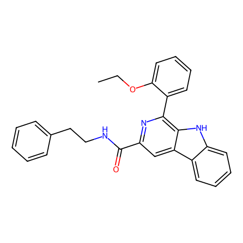 1-(2-ethoxyphenyl)-N-phenethyl-9H-pyrido[3,4-b]indole-3-carboxamide structure