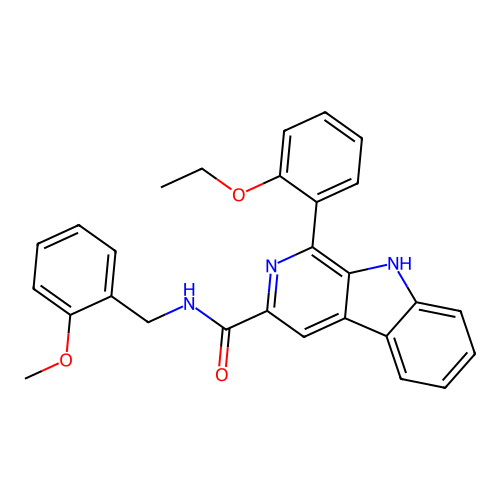 1-(2-ethoxyphenyl)-N-(2-methoxybenzyl)-9H-beta-carboline-3-carboxamide structure